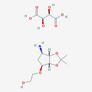 (2R,3R)-2,3-dihydroxybutanedioicacid2-{[(3aR,4S,6R,6aS)-6-amino-2,2-dimethyl-hexahydrocyclopenta[d][1,3]dioxol-4-yl]oxy}ethan-1-olͼƬ