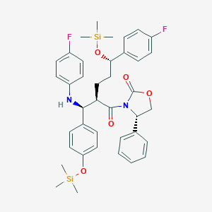 (4S3-[(2R,5S)-5-(4-Fluorophenyl)-2-[(S)-[(4-fluorophenyl)amino][4-[(trimethylsilyl)oxy]phenyl]methyl]-1-oxo-5-[(trimethylsilyl)oxy]pentyl]-4-phenyl-2-oxazolidinoneͼƬ