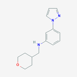 N-(oxan-4-ylmethyl)-3-(1H-pyrazol-1-yl)anilineͼƬ