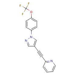 2-(2-{1-[4-(trifluoromethoxy)phenyl]-1H-pyrazol-4-yl}ethynyl)pyridineͼƬ