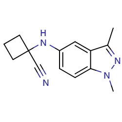 1-[(1,3-dimethyl-1H-indazol-5-yl)amino]cyclobutane-1-carbonitrileͼƬ