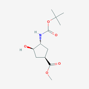 methyl(1R,3R,4R)-3-{[(tert-butoxy)carbonyl]amino}-4-hydroxycyclopentane-1-carboxylateͼƬ