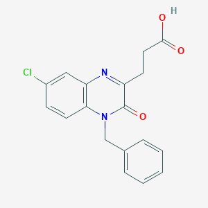 3-(4-benzyl-7-chloro-3-oxo-3,4-dihydroquinoxalin-2-yl)propanoicacidͼƬ