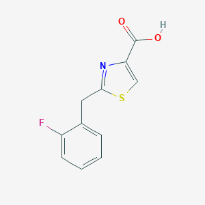 2-[(2-Fluorophenyl)methyl]-1,3-thiazole-4-carboxylic AcidͼƬ