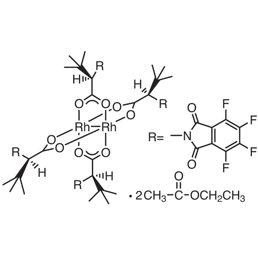 Tetrakis[N-tetrafluorophthaloyl-(R)-tert-leucinato]dirhodium Bis(ethyl Acetate) Adduct