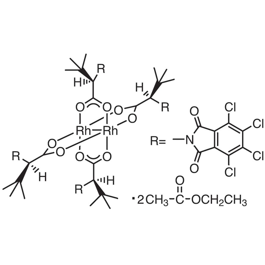 Tetrakis[N-tetrachlorophthaloyl-(R)-tert-leucinato]dirhodium Bis(ethyl Acetate) Adduct