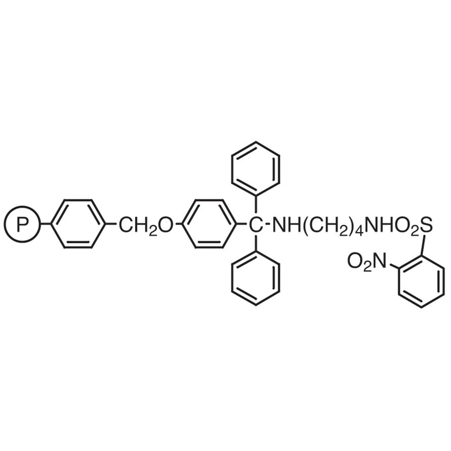 N-(4-Benzyloxytrityl)-N'-(2-nitrobenzenesulfonyl)-1,4-diaminobutane Resin cross-linked with 1% DVB (200-400mesh) (0.9-1.1mmol/g)