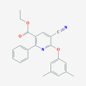 Ethyl 5-cyano-6-(3,5-dimethylphenoxy)-2-phenylnicotinateͼƬ