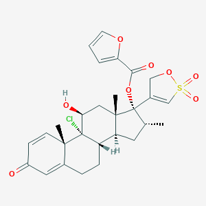 (11,16,17)-9-Chloro-17-(2,2-dioxido-5H-1,2-oxathiol-4-yl)-17-[(2-furanylcarbonyl)oxy]-11-hydroxy-16-methyl-androsta-1,4-dien-3-oneMometasone Furoate Impurity BͼƬ