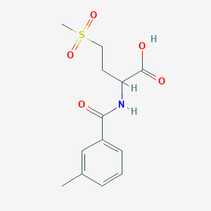 4-Methanesulfonyl-2-[(3-methylphenyl)formamido]butanoic AcidͼƬ