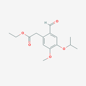 (2-Formyl-4-isopropoxy-5-methoxyphenyl)-acetic acid ethyl esterͼƬ