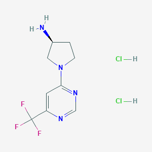 (3S)-1-[6-(Trifluoromethyl)pyrimidin-4-yl]pyrrolidin-3-amine dihydrochlorideͼƬ