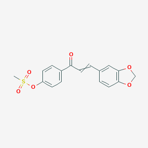 4-[3-(1,3-Benzodioxol-5-yl)acryloyl]phenyl methanesulfonateͼƬ