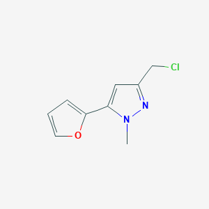 3-(chloromethyl)-5-(2-furyl)-1-methyl-1H-pyrazoleͼƬ