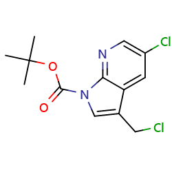 tert-butyl5-chloro-3-(chloromethyl)-1H-pyrrolo[2,3-b]pyridine-1-carboxylateͼƬ