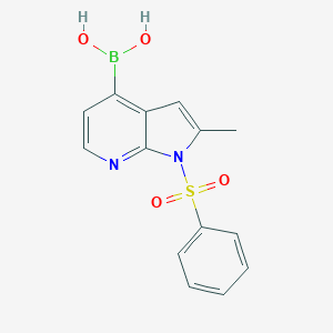 B-[2-methyl-1-(phenylsulfonyl)-1H-pyrrolo[2,3-b]pyridin-4-yl]boronicacidͼƬ