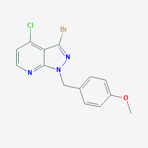 3-Bromo-4-chloro-1-[(4-methoxyphenyl)methyl]-1H-pyrazolo[3,4-b]pyridineͼƬ