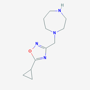 1-[(5-cyclopropyl-1,2,4-oxadiazol-3-yl)methyl]-1,4-diazepaneͼƬ