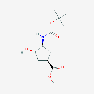 (1S,2S,4R)-N-Boc-1-amino-2-hydroxycyclopentane-4-carboxylicacidmethylesterͼƬ