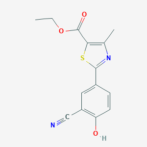 Ethyl 2-(3-cyano-4-hydroxyphenyl)-4-methyl-1,3-thiazole-5-carboxylateͼƬ