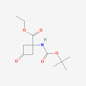 Ethyl1-{[(tert-butoxy)carbonyl]amino}-3-oxocyclobutane-1-carboxylateͼƬ