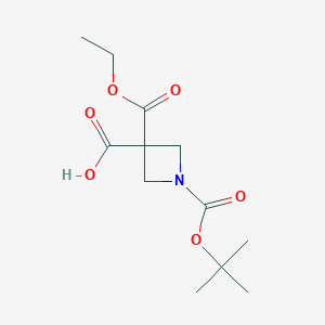 1-(Tert-butoxycarbonyl)-3-(ethoxycarbonyl)azetidine-3-carboxylicacidͼƬ