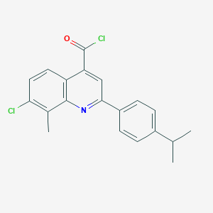 7-chloro-2-(4-isopropylphenyl)-8-methylquinoline-4-carbonyl chlorideͼƬ