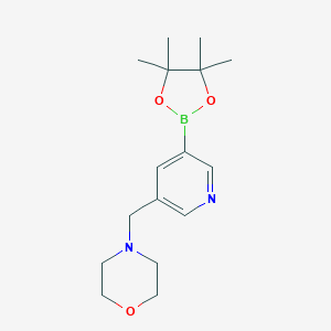 4-((5-(4,4,5,5-Tetramethyl-1,3,2-dioxaborolan-2-yl)pyridin-3-yl)methyl)morpholineͼƬ