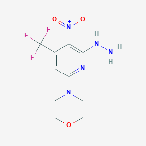 4-[6-Hydrazinyl-5-nitro-4-(trifluoromethyl)pyridin-2-yl]morpholineͼƬ