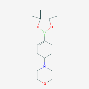 4-(4-(4,4,5,5-Tetramethyl-1,3,2-dioxaborolan-2-yl)cyclohex-3-en-1-yl)morpholineͼƬ