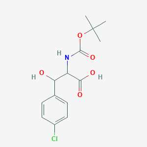 2-tert-Butoxycarbonylamino-3-(4-chloro-phenyl)-3-hydroxy-propionic acidͼƬ