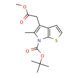 tert-butyl4-(2-methoxy-2-oxoethyl)-5-methyl-6H-thieno[2,3-b]pyrrole-6-carboxylateͼƬ