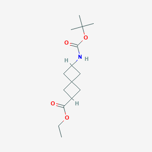 Ethyl6-((tert-butoxycarbonyl)amino)spiro[3,3]heptane-2-carboxylateͼƬ