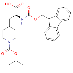 (2S)-2-(9H-Fluoren-9-ylmethoxycarbonylamino)-3-[1-[(2-methylpropan-2-yl)oxycarbonyl]piperidin-4-yl]propanoicacidͼƬ