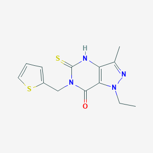 1-ethyl-3-methyl-6-(2-thienylmethyl)-5-thioxo-1,4,5,6-tetrahydro-7H-pyrazolo[4,3-d]pyrimidin-7-oneͼƬ