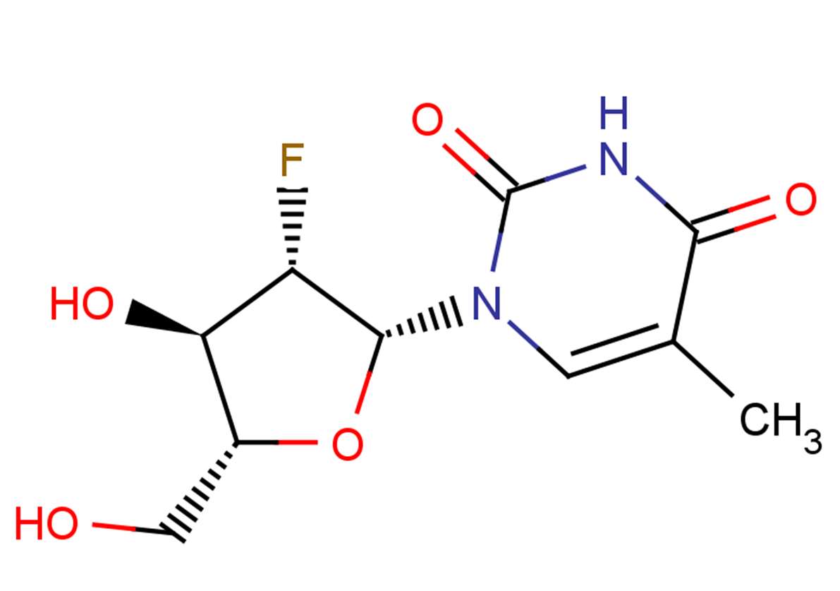 2'-Deoxy-2'-fluoro-5-methyl-beta-D-arabinouridineͼƬ