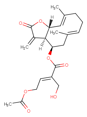 8 beta-(4-Acetoxy-5-hydroxytigloyloxy)costunolideͼƬ