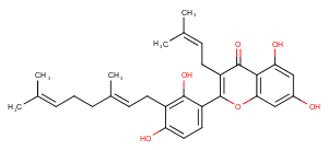 3'-Geranyl-3-prenyl-2',4',5,7-tetrahydroxyflavoneͼƬ