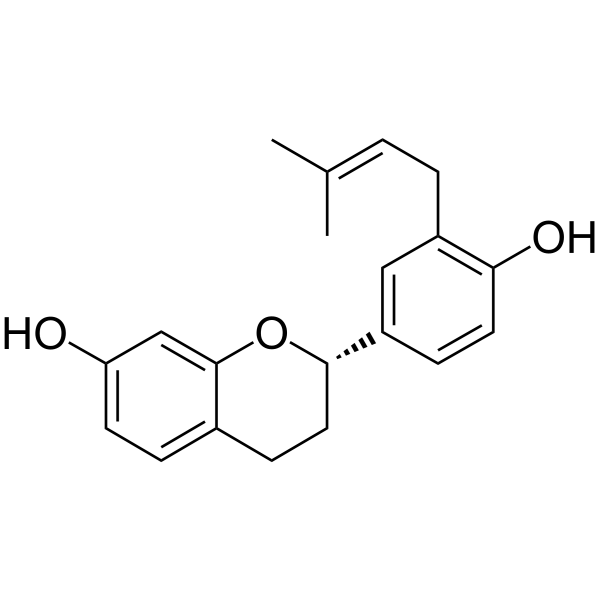 (2S)-7,4'-Dihydroxy-3'-prenylflavanͼƬ