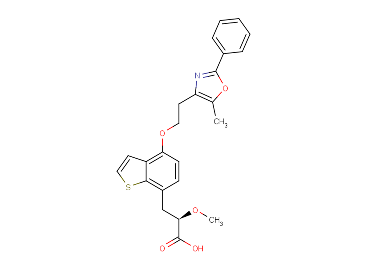 Benzo[b]thiophene-7-propanoic acid,-methoxy-4-[2-(5-methyl-2-phenyl-4-oxazolyl)ethoxy]-,(R)-ͼƬ