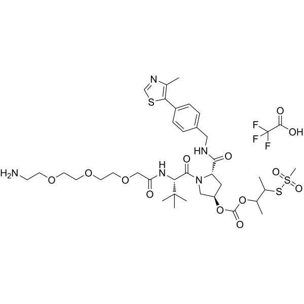 (S,R,S)-AHPC-3-methylbutanyl acetate-methanesulfonothioate-PEG3-NH2 TFAͼƬ