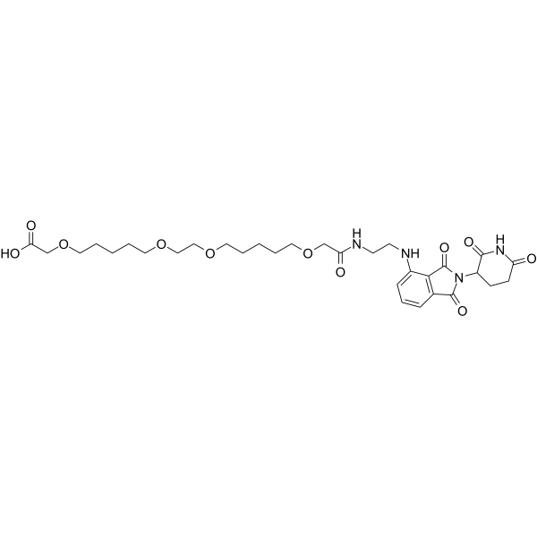 Pomalidomide-C2-amido-(C1-O-C5-O-C1)2-COOHͼƬ