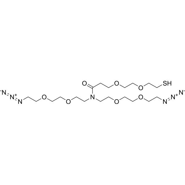 N,N-Bis(PEG2-N3)-N-amido-PEG2-thiolͼƬ