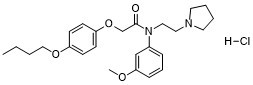 Acetamide,N-(m-anisyl)-2-(p-butoxyphenoxy)-N-(2-(1-pyrrolidinyl)ethyl)-,hydrochlorideͼƬ