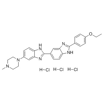 Hoechst 33342 trihydrochloride(bisBenzimide H 33342 3HClHOE 33342 3HCl)ͼƬ