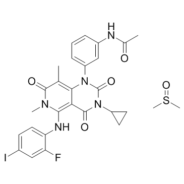 Trametinib(DMSO solvate)(GSK-1120212(DMSO solvate) JTP-74057(DMSO solvate))ͼƬ