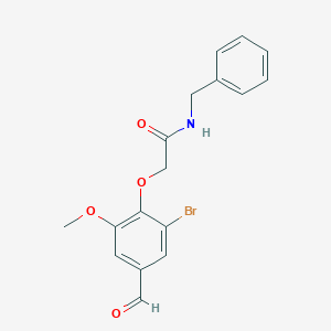 N-benzyl-2-(2-bromo-4-formyl-6-methoxyphenoxy)acetamideͼƬ