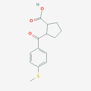 trans-2-(4-Thiomethylbenzoyl)cyclopentane-1-carboxylic acidͼƬ