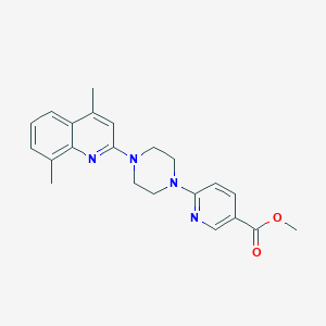 methyl 6-[4-(4,8-dimethyl-2-quinolinyl)piperazino]nicotinateͼƬ