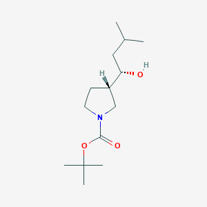 (S)-tert-Butyl 3-((S)-1-hydroxy-3-methylbutyl)-pyrrolidine-1-carboxylateͼƬ